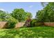 Beautiful backyard with well maintained lawn, tall wooden fence, and beautiful landscaping at 3171 Davis Rd, Marietta, GA 30062