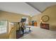 Comfortable exercise room with ceiling fan, exercise bike, and desk space at 3171 Davis Rd, Marietta, GA 30062