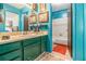 Brightly painted bathroom with vanity and tub/shower combo at 318 Tuxworth Cir, Decatur, GA 30033