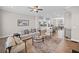 Bright, open living space featuring modern decor, a comfortable sofa, and easy access to the kitchen at 964 Catamaran Ct, Alpharetta, GA 30005