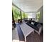 Back deck featuring outdoor furniture with a view of the green backyard at 4736 Landing Water Path, Buford, GA 30519
