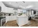 Bright, modern kitchen with white cabinets, stainless steel appliances, and a functional island at 1892 Ivy View Walk, Loganville, GA 30052