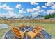 Enjoy the cozy fire pit and chairs in a private, fenced backyard setting, perfect for outdoor gatherings at 1603 Maston Rd, Auburn, GA 30011