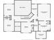 Upstairs floor plan of home showing bedrooms, bathrooms, laundry room and open space at 1349 Mckinsey Rdg, Loganville, GA 30052