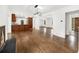Open-concept living room features hardwood floors, fireplace, and neutral paint scheme at 1436 Diamond Head Drive Dr, Decatur, GA 30033