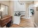 Features custom cabinetry and a granite countertop, perfect for a home office setup at 240 Rose Ridge Dr, Canton, GA 30115
