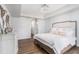Spacious bedroom with hardwood floors and closet with a world map feature wall at 5245 Chemin De Vie, Atlanta, GA 30342
