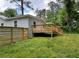 Backyard featuring a wooden deck, privacy fence, and grass yard at 2346 Pryor Sw Rd, Atlanta, GA 30315