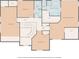 Second floorplan with bedrooms, bathrooms, including a primary bath, walk-in closets, and hall at 3640 Ridgeway Ter, Suwanee, GA 30024