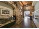 Hallway featuring original brickwork, modern fixtures, and historical details at 170 Boulevard Se # 521H, Atlanta, GA 30312