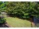 Lush backyard with mature trees, providing a serene and private outdoor space at 2187 Elmont Se Way, Smyrna, GA 30080