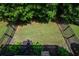 Neat backyard with lush green grass and secure black metal fencing at 2187 Elmont Se Way, Smyrna, GA 30080
