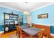 Dining room boasts modern chandelier, wainscotting, hardwood floors, and lots of natural light at 380 Kendrick Se Ave, Atlanta, GA 30315