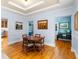 Formal dining room boasting hardwood floors, classic decor, and a trey ceiling at 380 Kendrick Se Ave, Atlanta, GA 30315