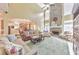 Spacious living room with a stone fireplace, high ceilings, and plenty of natural light at 1730 Millhouse Run, Marietta, GA 30066