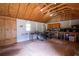 Interior view of the shed offering ample storage space and a work area at 701 Rockingham Ct, Woodstock, GA 30189