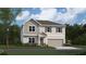 Charming two-story home with gray siding, gray shutters, a two-car garage, and a well-manicured lawn at 2489 Cotton Ln, Douglasville, GA 30135