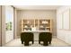 Bright home office featuring a modern desk, shelving, and stylish decor for a productive workspace at 2489 Cotton Ln, Douglasville, GA 30135