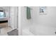 Bathroom with bathtub, tiled floors, and modern fixtures at 1975 Nocturne Dr # 2303, Alpharetta, GA 30009