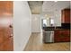 Modern kitchen featuring stainless steel appliances, granite countertops, and stylish cabinetry at 860 Peachtree Ne St # 2209, Atlanta, GA 30308