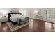 Airy main bedroom with neutral tones, hardwood floors, and access to a private outdoor space at 3818 Sweet Bottom Dr, Duluth, GA 30096