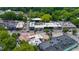 Wide aerial view displays a commercial area with diverse buildings, streetscapes and traffic patterns at 1381 Wallace Walk, Atlanta, GA 30316