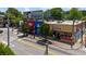 Aerial view capturing commercial buildings at a street corner, illustrating their prominence and location at 1381 Wallace Walk, Atlanta, GA 30316