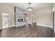 Modern living room boasts a fireplace and hardwood floors at 852 Washington Sw St, Atlanta, GA 30315