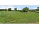 Lush green pasture with distant view of a home, surrounded by mature trees at 200 Mcclure Dr, Cumming, GA 30028