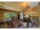 The wood shed contains cut and split logs for burning at 200 Mcclure Dr, Cumming, GA 30028
