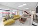 Finished basement offers a cozy seating area, bar, pool table, and fireplace at 2655 Hayden Dr, East Point, GA 30344