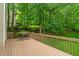 Expansive back deck overlooks a serene wooded area and well-maintained yard at 3370 Ashton Dr, Suwanee, GA 30024