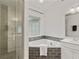 Modern bathroom with glass shower and garden tub provides a relaxing retreat at 3370 Ashton Dr, Suwanee, GA 30024