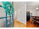 Inviting foyer with hardwood floors, a decorative wreath, and an open view into the adjacent dining room at 3370 Ashton Dr, Suwanee, GA 30024