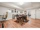 Spacious finished basement with recessed lighting and a designated dining area and potential office space at 2861 Digna Ct, Acworth, GA 30101