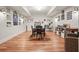 Finished basement featuring wood floors, recessed lighting, and ample room for dining and recreation at 2861 Digna Ct, Acworth, GA 30101
