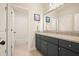 Stylish bathroom with granite countertops, and a shower-tub combo for a spa-like experience at 2861 Digna Ct, Acworth, GA 30101