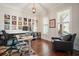 Cozy home office with vinyl record art and lots of natural light at 2861 Digna Ct, Acworth, GA 30101