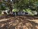 View of exterior showing gray siding and large tree at 2135 Wells Se Dr, Smyrna, GA 30080