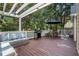 Back deck features a grill, cushioned seating, and a dining area under a pergola at 2735 Royal Blf, Decatur, GA 30030