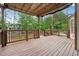 Wooden deck with a privacy fence and view of the wooded backyard at 3055 Kennesaw Nw Dr, Kennesaw, GA 30152