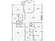 Detailed floor plan showcasing layout with bedrooms, bathrooms, kitchen, living room, and garage dimensions at 3082 Monarch Pine Dr, Peachtree Corners, GA 30071