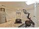 Basement gym featuring a Peloton bike and other workout equipment at 4476 Paces Battle Nw, Atlanta, GA 30327