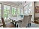 Eat-in kitchen area with a view of the surrounding woods through large picture windows at 4476 Paces Battle Nw, Atlanta, GA 30327