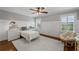 Charming bedroom with wainscoting, neutral paint, and comfortable seating at 18 Starlight Dr, Cartersville, GA 30121