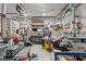 Basement workshop with a variety of woodworking tools and equipment at 18 Starlight Dr, Cartersville, GA 30121