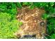 Aerial view of the property showcasing the layout, firepit and surrounding greenery at 944 Hardy Cir, Dallas, GA 30157