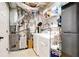 Utility area with washer, dryer, and shelving for storage at 944 Hardy Cir, Dallas, GA 30157
