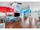 Open-concept living and dining area with hardwood floors and modern decor at 1162 Apalachee Run Trl, Dacula, GA 30019