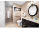Bathroom featuring modern fixtures and ample storage at 807 Woodcliff Dr, Sandy Springs, GA 30350